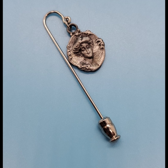 Gibson Victorian Pewter Stick Pin lapel collar demure - Picture 1 of 5